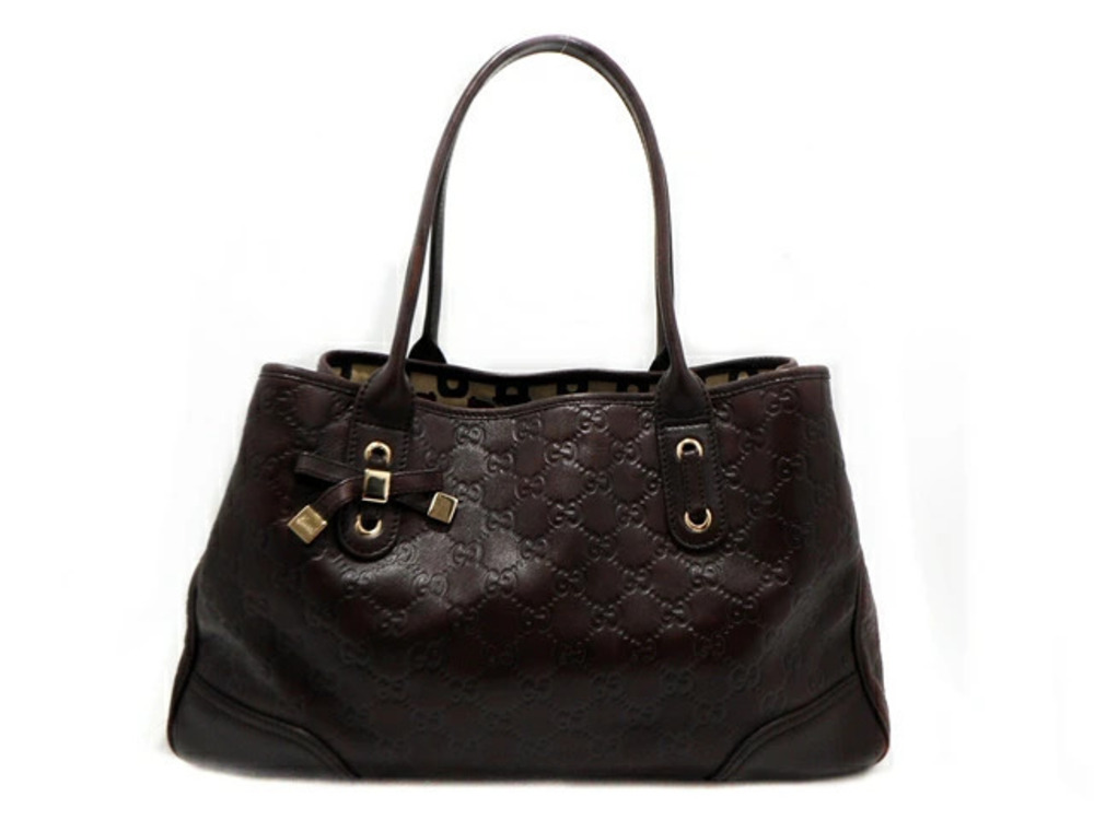 Gucci bag tote Gucci Guccissima Princy brown